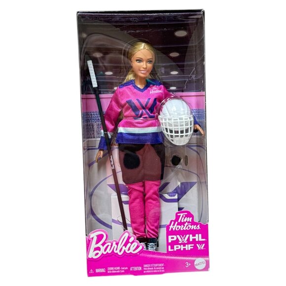 Tim Hortons PWHL Barbie Hockey Player Doll Lot 2 Blonde and Brunette 2025 New - Picture 3 of 8
